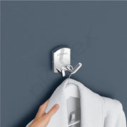Plantex 304 Grade Stainless Steel Robe Hook/Cloth-Towel Hanger/Door Hanger-Hook/Bathroom Accessories - Parv (Chrome)