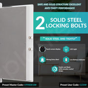 Plantex 82 Ltr Digital Safe Locker For Home/Safety Locker Box with Biometric/LED Light Touchscreen Display & Dual Code Access Master User/Emergency Key/2 Years Warranty By Plantex - (White)