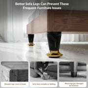 Plantex 3 Inch Sofa Leg for Bed Furniture/Aluminium Sofa Leg for Table/Support Legs/Furniture Leg - Pair of 1 (2 Piece) (DTS-87, Black & Gold)