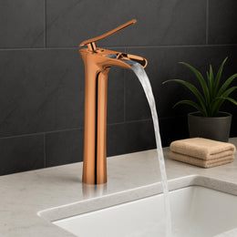 Plantex Pure Brass Basin Mixer Tap Hot & Cold/Single Lever Pillar Tap for Wash Basin/Water Tap/Deck Mount-(PVD Choco)