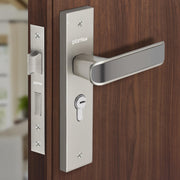 Plantex Heavy-Duty Door Lock Set - Main Door Lock Handle Set/ 6-Lever Lock Mechanism with 3 Years of Warranty/Mortise Lock with 3 Keys, Brass Lockbody & Cylinder(8112 - Satin White & Satin Black)