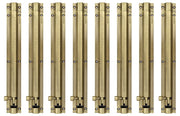 Plantex Stainless Steel Tower Bolt/Tower Bolt for Home,Offices Doors and Windows/Tower Bolt for Main Door/Door Latch/Kundi/Chitakini/Door Latch for Windows - Pack of 8 (Brass Finish, 12 inch)