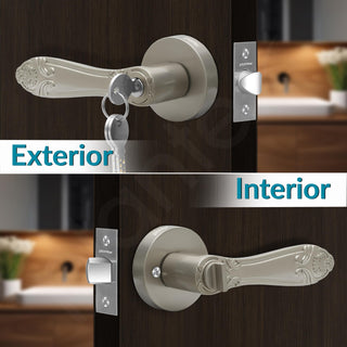 Plantex Premium Door Lock for Home/Mortise Lock for Door/Main Door Lock with 3 Key - (Satin)