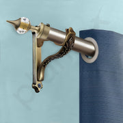 Plantex Curtain Holders for Wall/Curtain Brackets/Curtains Accessories (Brass Antique - 5 Pair)