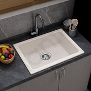 Plantex Quartz Acrylic Kitchen Sink with 10 Years Warranty by Plantex/Undermount Sink for Kitchen/Granite Single Bowl Kitchen Sinks with Coupling (Rayon-24x18 Inches)