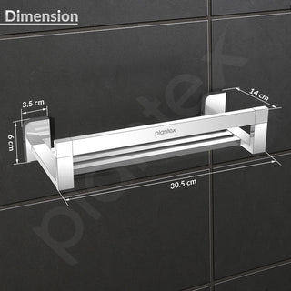 Plantex Bathroom Shelf for Wall/304 Grade Stainless Steel Multi-Purpose Shelf/Spice Rack for Kitchen/Wall Mount Storage Rack/Bathroom Accessories - Pack of 1 (1911, Chrome)