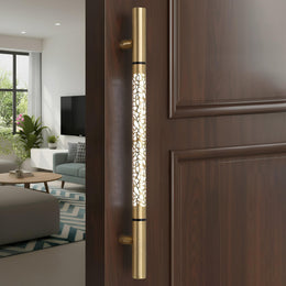 Plantex 18 Inch LED Main Door Handle/Pull-Push Handle with Sensor Touch/Lighting Door Handle for Main Door/Stainless Steel Handle for Home & Door Decor - Pack of 1 (Brass Antique)