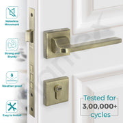 Plantex Heavy-Duty Door Lock/Main Door Locks for Home/Mortise Lock Set with 3 Years of Warranty (605-Brass Antique)