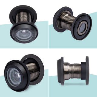 Plantex Door Eye/Door Lens/Peep Hole for Door/Eye Hole for Main Door/Eye Viewer for Safe Secure Home - Pack of 8 (Black)