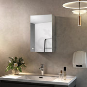 Plantex Premium Bathroom Cabinet with Mirror/ 304 Stainless Steel Bathroom Organiser with Mirror/Bathroom Shelf for Wall with Mirror (10x16 Inch-Chrome)