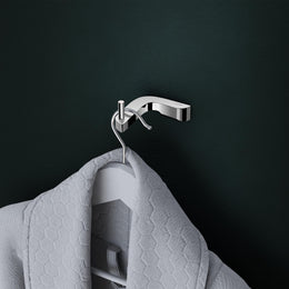 Plantex Smero Pure Brass Robe Hook/Door Hanger-Hook/Cloth-Towel Hanger/Bathroom Accessories - Aqua(Chrome)