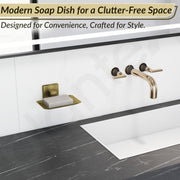 Plantex Soap Holder for Bathroom/Stainless Steel Soap Stand/Soap Case/Soap Dish/Bathroom Accessories - Pack of 1, Aqua (Brass Antique)