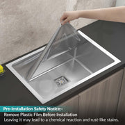 Plantex Heavy Duty Stainless Steel Kitchen Sink/Sink for Kitchen with Square Coupling, Hose Pipes and Drain Rack/Single Bowl Sink With 25 Years Warranty by Plantex (Matt - 21x18x9 Inches)
