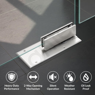 Plantex (Algo) Floor Spring for Glass Door/Patch Tap/Patch Lock for Glass Door - Matt (90 kg)