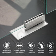 Plantex Floor Spring for Glass Door/Patch Lock/Patch Tap/Tuffen Glass Door Accessories - Pack of 1 (Matt, 90 kg)