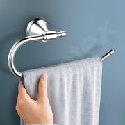 Plantex 304 Grade Stainless Steel Washbasin Towel Holder/Hand Towel Hanger/Napkin Ring for Kitchen/Bathroom Accessories (Chrome ) Niko