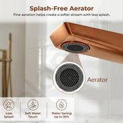 Plantex Wash Basin Mixer Tap/Hot & Cold Basin Mixer Faucet/Brass Deck Mount Pillar Spout for Bathroom Sink - Pack of 1 (4604, Brushed Rose Gold)
