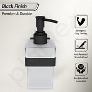 Plantex Stainless Steel Liquid Soap Dispenser for Bathroom/Liquid Shampoo Dispenser/Hand wash Dispenser/Bathroom Accessories - Aqua (Black)