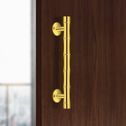 Plantex 8 Inch Heavy-Duty Stainless Steel Door Handle for Main Door/Pull Push Main Door Handle/3 Years Warranty - Pack of 1 (S-140, Gold)