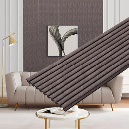 Plantex Wall Panels/Louvers Panel for Wall 8 Feet/Charcoal Panel for Interior Wall Décor/3D Wall Panel - Pack of 7, Size-5 Inch x 8 Feet (Taupe Brown)