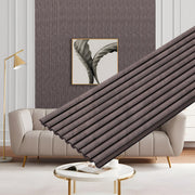 Plantex Wall Panels/Louvers Panel for Wall 8 Feet/Charcoal Panel for Interior Wall Décor/3D Wall Panel - Pack of 10 Covers - 40 Sq. Ft,, Size-5 Inch x 8 Feet (Taupe Brown)