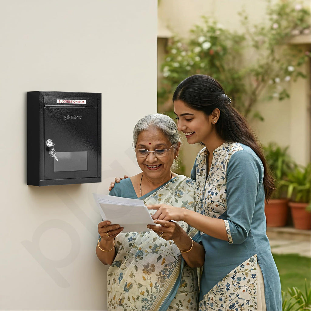 Plantex All in 1 Letter Box/Multipurpose Box/GI Steel Suggestion Box ...