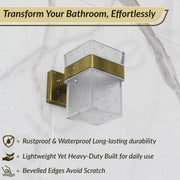 Plantex Stainless Steel Tumbler Holder for Bathroom/Toothbrush Glass Holder/Bathroom Accessories - Pack of 1, Aqua (Brass Antique)