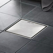 Plantex 304 Grade Stainless Steel Tile Insert Floor Drain Cover/Bathroom Drain Cover/Shower Drain -(5 x 5 inches) - Matt