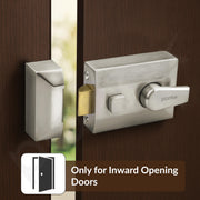 Plantex Heavy Duty Night Latch Door Lock with Key & Lever for Main Door/Inside Opening for Home,Hotel,Office - Pack of 1 (Matt)