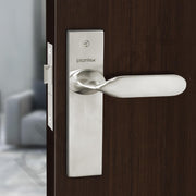 Plantex Heavy Duty Door Lock ÃƒÂ¢Ã¢â€šÂ¬Ã¢â‚¬Å“ Bathroom Door Lock/Mortise 8inch Keyless Plate Handle Set for Home/Bathroom/Store Room/Balcony/Office with Baby Latch (8106, Matt)