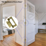 Plantex Stainless Steel Butterfly Hinges for Door/4 Inch x 14 Gauge Hinge/2.5 mm Door Hinge for Home/Office/Hotel/Non-Mortise Hinges - Pack of 24 (Brass Antique)
