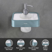 Plantex Aluminium and Acrylic Shampoo Dispenser/Liquid Soap Dispenser for Bathroom/Handwash Dispenser/Bathroom Accessories - (Grey and Milky White)