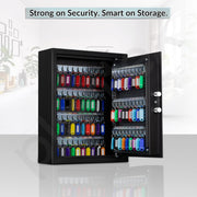 Plantex Safe Locker/Key Holder Locker Box For Home, Office,Hotel/Electronic Keypad/Dual Password Code Access Lock/LED Light/2 Years Warranty By Plantex - 20Litre/71 Keyhooks and Keychains - Black