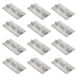 Plantex Heavy Duty Stainless Steel Door Hinges 5 inch x 12 Gauge/2.5 mm Thickness Home/Office/Hotel/Door Hinges for Main Door/Kabza/Soft Movement Door Hinges - Pack of 12 (Satin Matt )