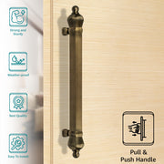 Plantex Taj Heavy Duty Main Door Handle/Door Handle for Main Door/Main Door Handle 17-inches/Pull Push Door Handle - Pack of 1 (319-Brass Antique and Golden Finish) - 3 Years Warranty