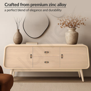 Plantex Knobs for Drawer/Drawer Knobs/Oval Knob for Cabinets/Drawer Handle/Pull-Push Knob for Kitchen/Bedroom Drawers - Pack of 3 (SH-432, Rose Gold & Grey)