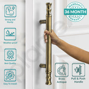 Plantex Main Door Handle/Door & Home Decore/14 Inch Main Door Handle/Pull-Push Handle - Pack of 1 (Brass Antique)