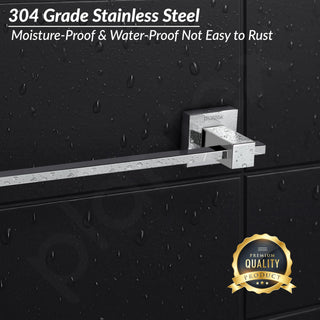 Plantex 304 Grade Stainless Steel 24 inchTowel Hanger/Holder for Bathroom/Single Towel Rod/Towel Bar/Towel Stand/Bathroom Accessories - Splash (Chrome)