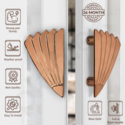 Plantex Door Handle/6 Inch Main Door Handle/Handle for Wooden Door/Pull-Push Door Handle/Door Accessories (Pack of 1, Rose Gold)