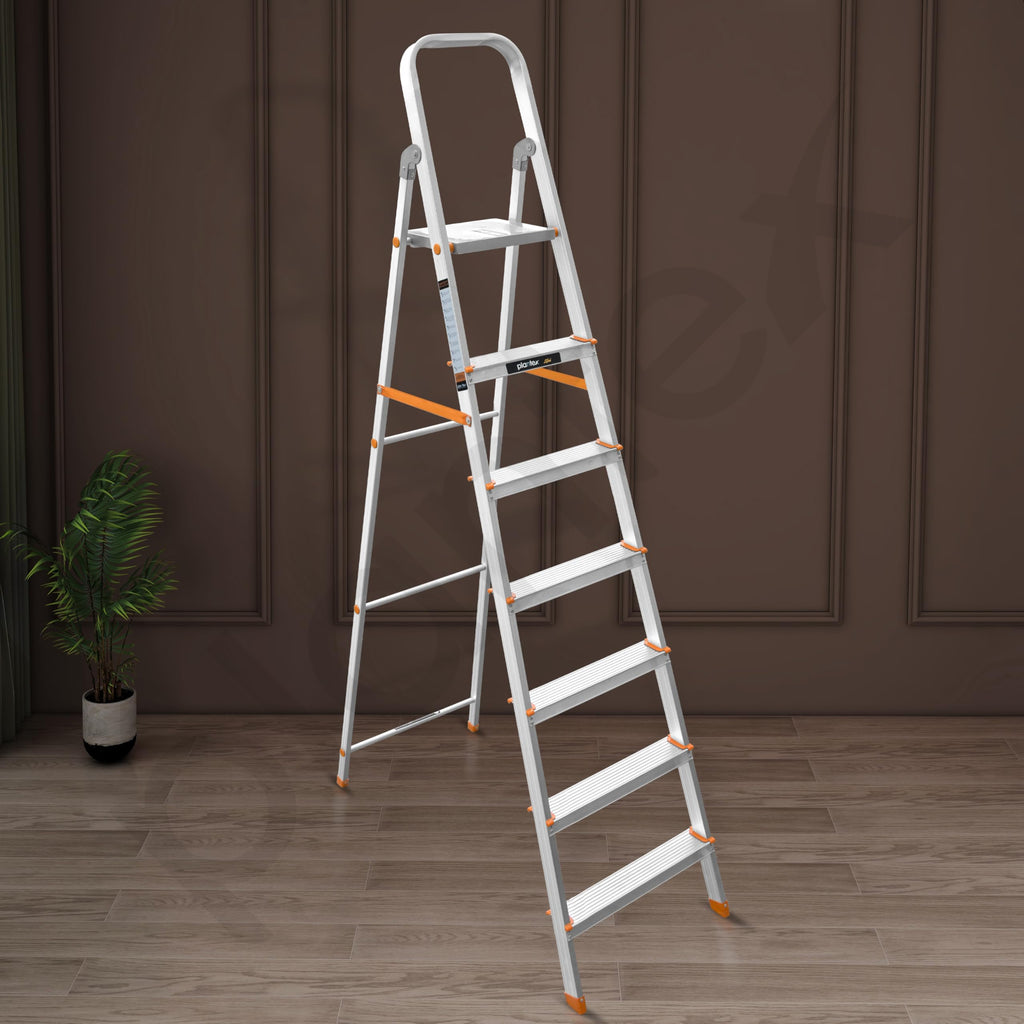 7 Tep Ladder Plantex Legend Aluminium Folding 7 Step Ladder for Home - 7 Step Anti ...