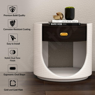 Plantex Knobs for Drawer/Drawer Knobs/Oval Knob for Cabinets/Drawer Handle/Pull-Push Knob for Kitchen/Bedroom Drawers - Pack of 6 (SH-432, Gold & Gold Matt)