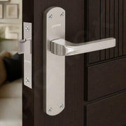 Plantex Heavy Duty Bathroom Door Lock/Mortise Handle Lock/8inch Keyless Plate Handle Set for Home/Bathroom/Store Room/Balcony/Office with Baby Latch (8132- Matt)