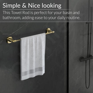 Plantex 304 Grade Stainless Steel Towel Rod/Towel Rack for Bathroom/Towel Bar/Hanger/Stand/Bathroom Accessories - Nipron (24 Inch - Brass Antique)