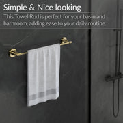 Plantex 304 Grade Stainless Steel Towel Rod/Towel Rack for Bathroom/Towel Bar/Hanger/Stand/Bathroom Accessories - Nipron (24 Inch - Brass Antique)