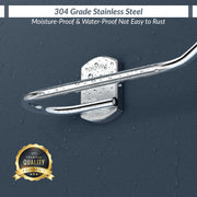 Plantex 304 Grade Stainless Steel Towel Ring for Washbasin/Napkin Holder/ Hand Towel Holder for Bathroom & Kitchen/Bathroom Accessories - (Chrome)