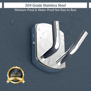 Plantex 304 Grade Stainless Steel Robe Hook/Cloth-Towel Hanger/Door Hanger-Hook/Bathroom Accessories - Parv (Chrome)