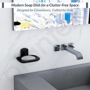 Plantex 304 Grade Stainless Steel Soap Holder for Bathroom/Soap Stands for Bathroom Wall/Bathroom Accessories - Parv (Black)