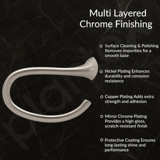 Plantex Smero Pure Brass Towel Hanger for Wash Basin/Hand Towel Hanger/Bathroom Accessories - Effect(Satin Matt)