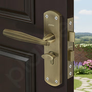 Plantex Heavy-Duty Door Lock/Door Handle Set with 3 Years of Warranty/Mortise Lock with 3 Keys, Brass Lockbody & Cylinder (8135 - Brass Antique)