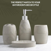 Plantex Polyresin  Bathroom Accessories Set Soap Dispenser/Toothbrush Holder/Tumbler Holder/Soap Dish - 4 Piece(901)